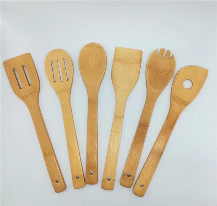 Drewniane bambusowe narzędzia kuchenne Przybory kuchenne z uchwytem do przechowywania